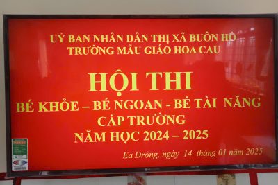 Hội thi bé khỏe – Bé Ngoan – Bé tài năng cấp trường Năm học 2024 – 2025